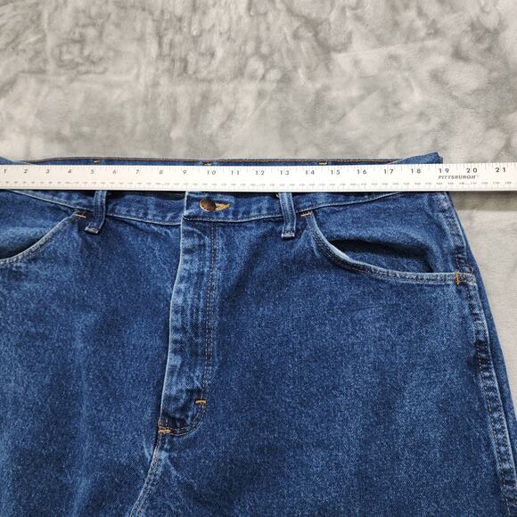 Rustler Jeans Mens 40X32 Blue Regular Fit Straight Leg Heavy Weight 87621PW - Picture 5 of 9